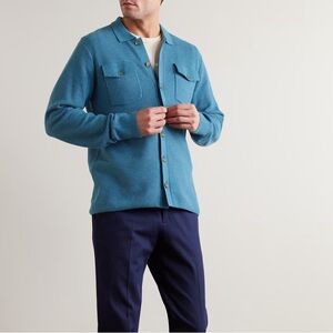 NEW MENS PETER MILLAR GOLF L/S TRENTON FULL BUTTON SHIRT SWEATER, XL NWT